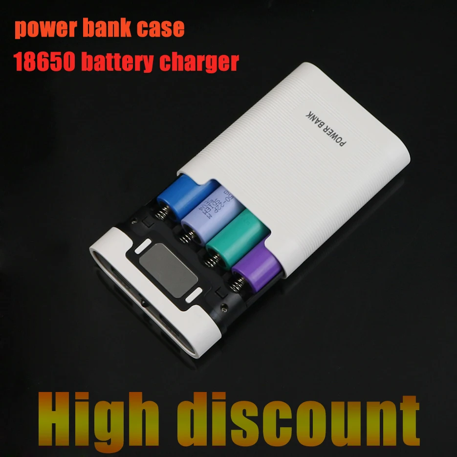 

Evewher 18650 lion Batery 4 slots Rechargeable Charger Box With LED Light Power Bank Case For 18650 intelligent battery Charger
