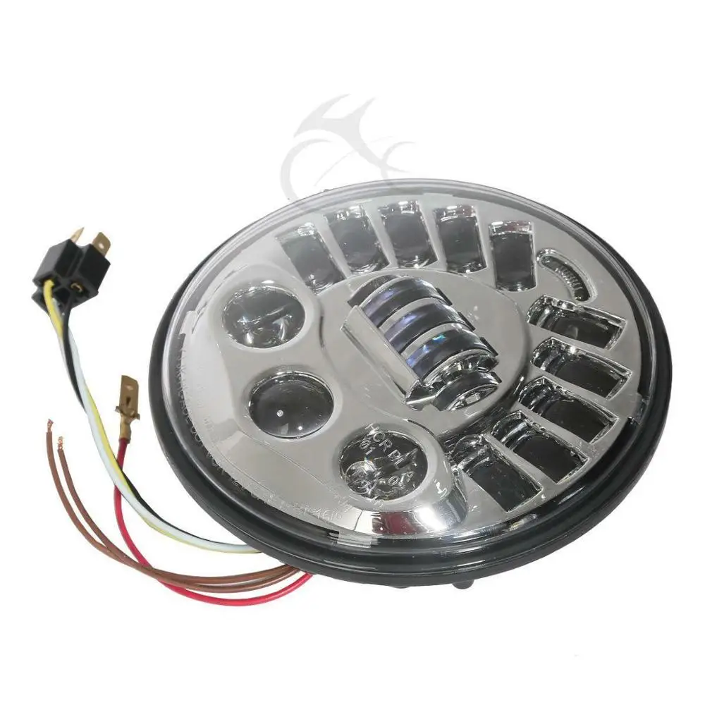 Хром/черный LED 7 &quotпроектор фара для Harley Electra Duo Glide Bad Boy Blackline новый мотоцикл| |