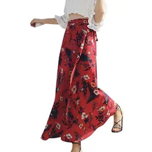 Новая женская шифоновая юбка с высокой талией и цветочным принтом для летних пляжных праздников VN 68