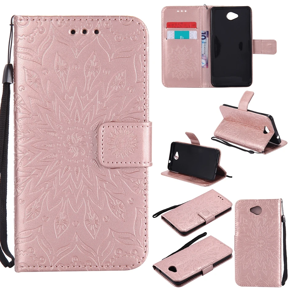 Luxury Leather Emboss Circular flower Phone Bag for Nokia Lumia 640 Case Flip Stand Wallet for Microsoft Lumia 635 550 650 Coque (8)