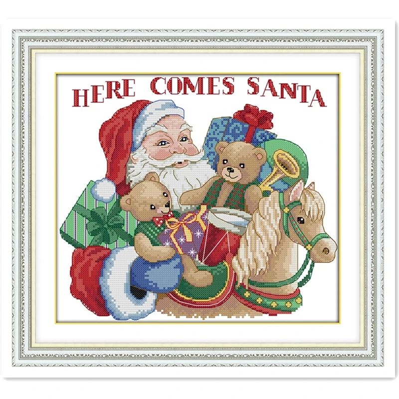 

Christmas Gift DIY SET Cross Stitch Kit Embroidery Cross Set Needlework Chinese Counted Cross Stitch Pattern Home Decoration