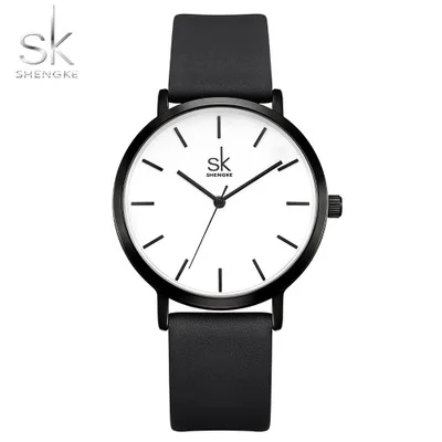 

Shengke Change Color Quartz Watch Women Casual Fashion Japan Leather Band Analog Wrist Watch Creative Design Reloj Mujer