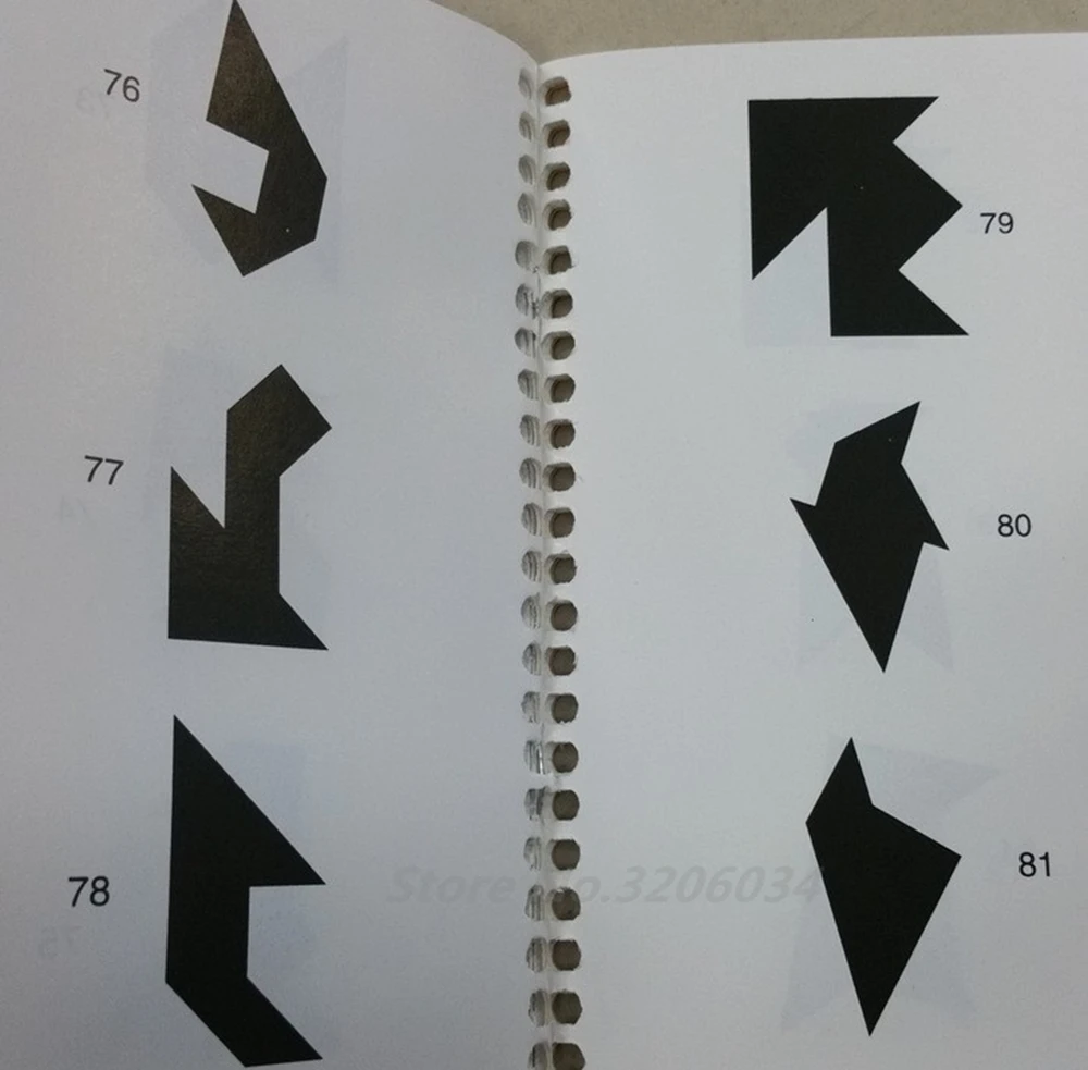 150 240 Puzzles Magnetic Mathematic Tangram Toys Children Kids Gift Challenge IQ Book Educational Magic Book (9)