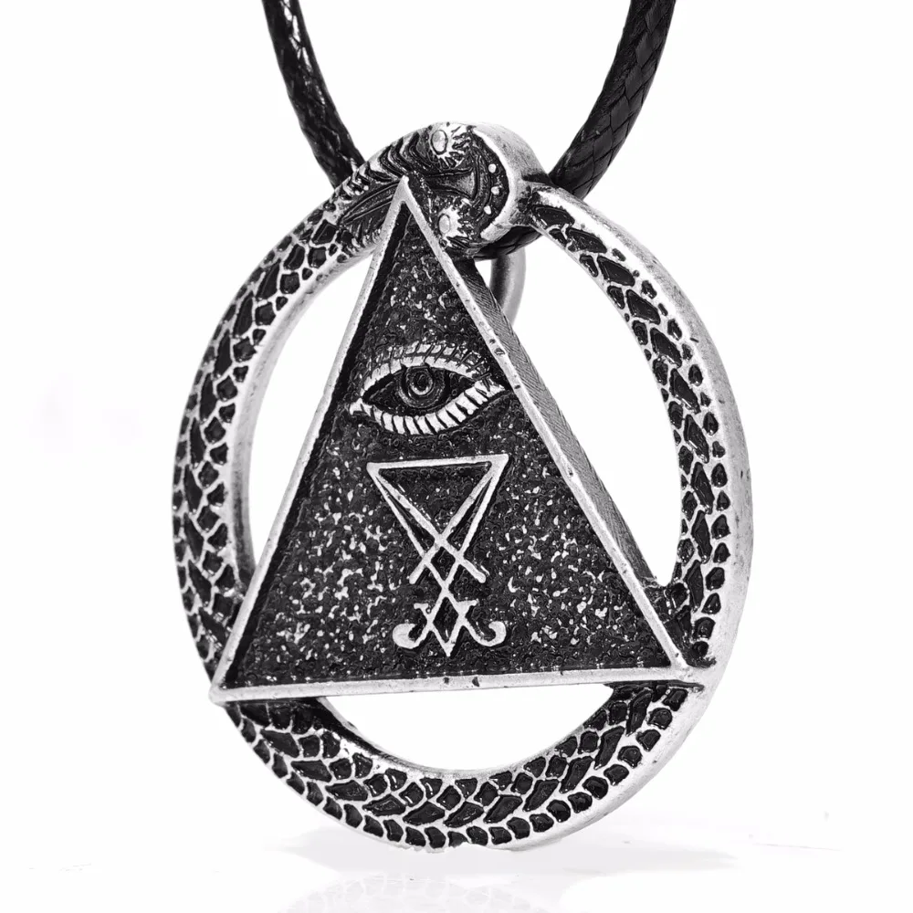 Sigil of Lucifer Цепочки и ожерелья все Seing амулет в виде глаза змеи s Подвески Языческие