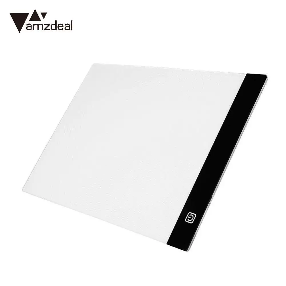 

AMZDEAL Ultra Thin A4 LED Light Stencil Touch Board Copy Painting Drawing Board Table Pad Dimmable EU/UK/AU/US Plug