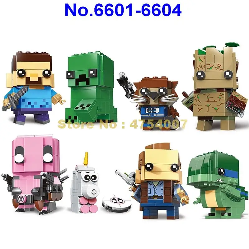 

6601-6604 159~233pcs q version my world building blocks Toy