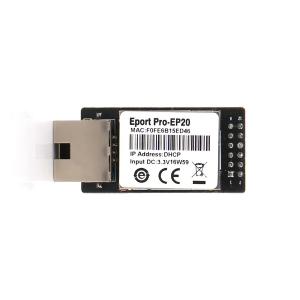 

HF Eport Pro-EP20 Linux Network Server Port TTL Serial to Ethernet Embedded Module DHCP 3.3V TCP IP Telnet CE Certified