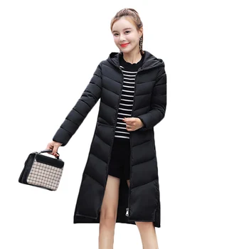 

Winter down jacket coat plus size women long down cotton parkas coat female warm cotton-padded coat women cotton hooded overcoat