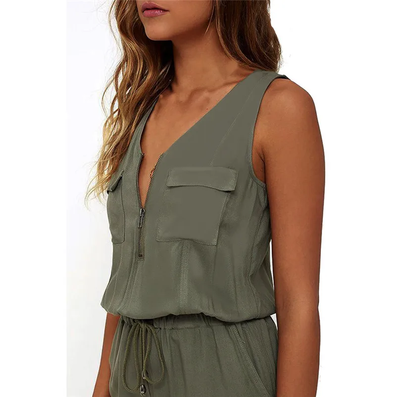 HOT sell summer jumpsuit woman 2018 Sexy Jumpsuit Sleeveless Pants Bodysuit Top Playsuit Bodysuit pantaloni siamesi J21#N (5)