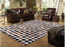 2018 free Beauty 100% natural genuine cow leather customized fabric carpet