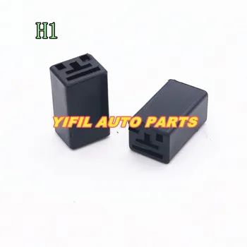 

10 pcs Plug H1 connector horn wire harness plug 6.3 insert chip protector 1 hole insert car glue shell.