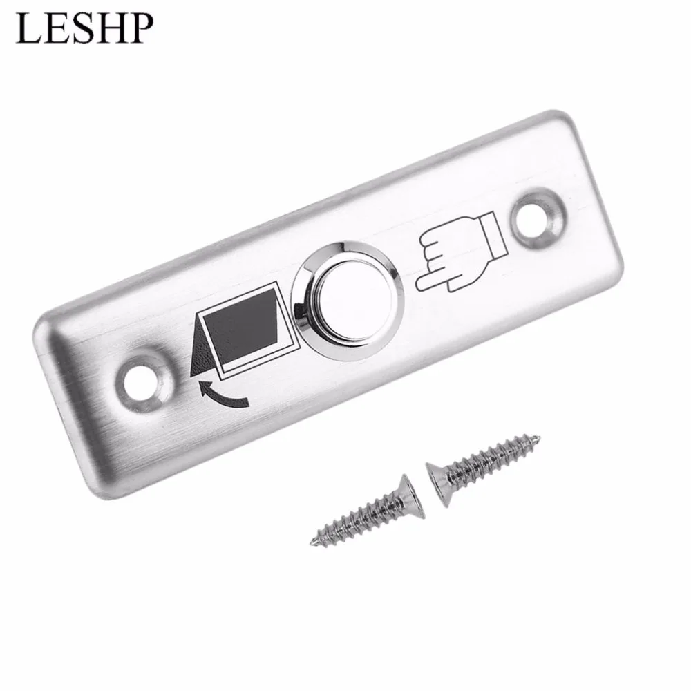 

newLESHP K13 Durable Stainless Steel Door Exit Push Release Button Switch For Access Control With LED Light