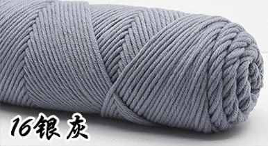 500 г/пакет, многожильные Хлопковые вязаные шарфы для влюбленных, молочная хлопковая пряжа, Корейская кашемировая пряжа для вязания - Цвет: 16