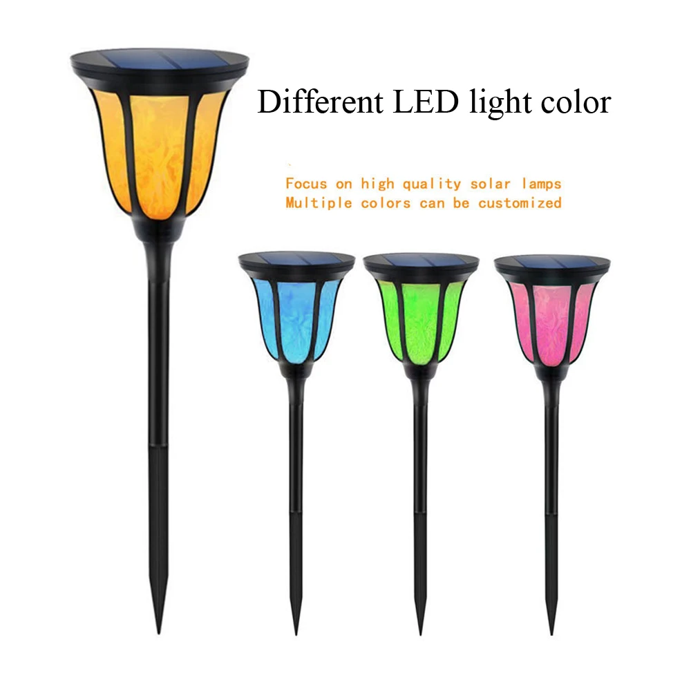 Outdoor lighting Solar Power Torch Light Flame Street Lamp Household RGB colofull Led Flickering Decorative | Лампы и освещение
