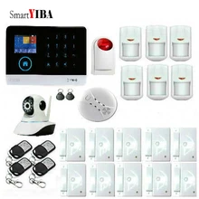 SmartYIBA Wireless Wifi 3G WCDMA/CDMA Sim Auto Dial Home Office Security Burglar Alarm System Video IP Camera Smoke Fire Sensor