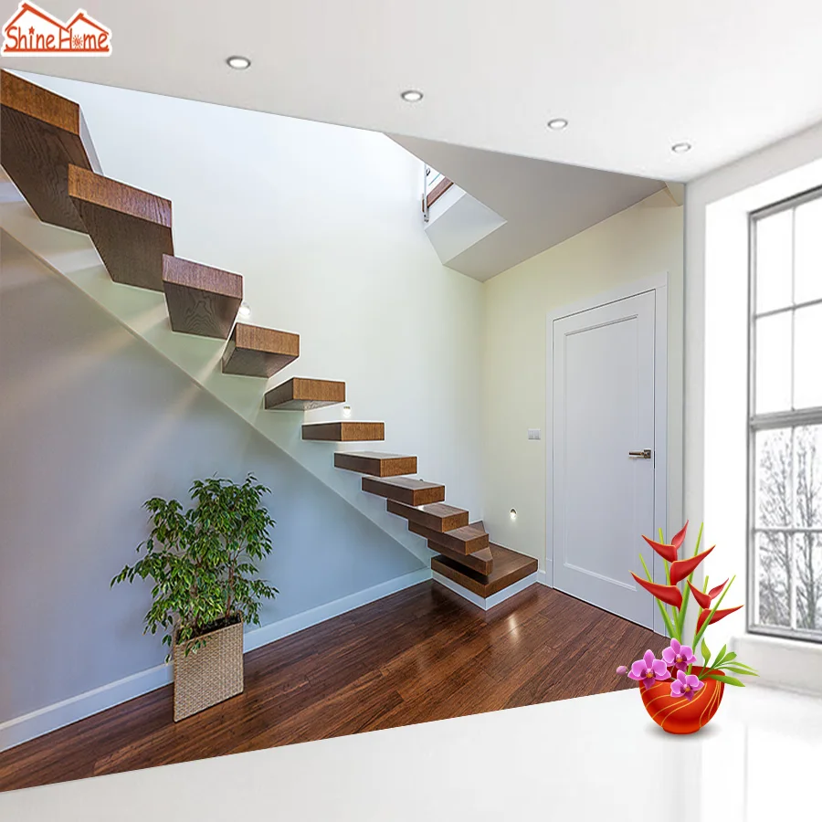 ShineHome-современная интерьерная лестница обои 3d цветы для стен 3 d гостиная зал