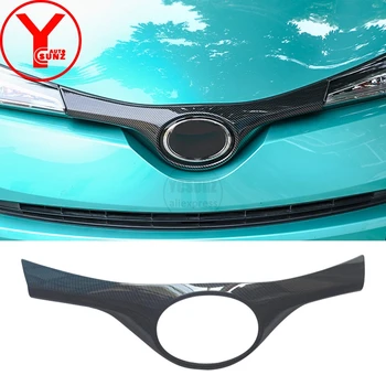 

YCSUNZ ABS carbon Car Emblem Cover parts For toyota chr 2018 2019 accessories trunk trim for toyota c-hr 2019 2017 accessories