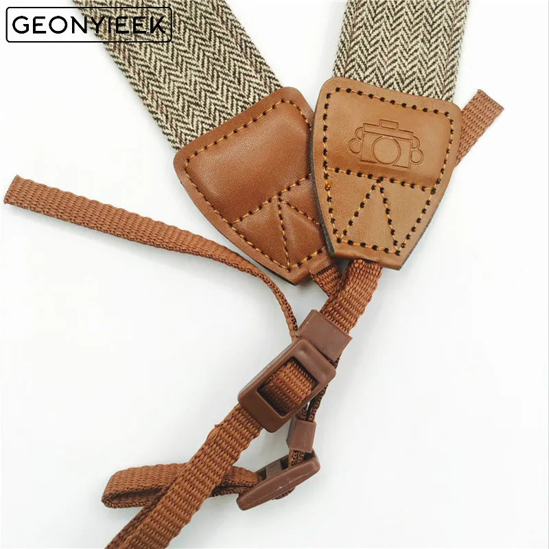 

Adjustable Cotton Leather Camera Strap Shoulder Neck Belt DSLR Cameras Strap For Sony/ Nikon Camera Accessories Part