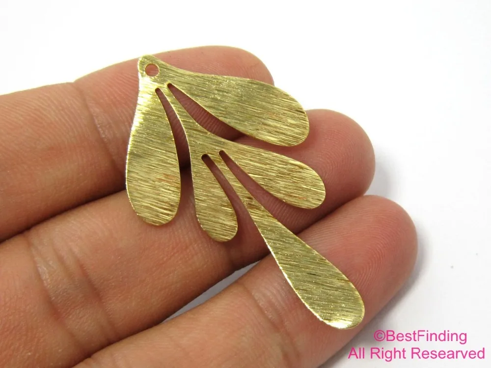 Leaf Earrings Raw Brass Leaf Charm Fit For DIY Leaf Necklace Leaf Brooch Exclusive Leaf Pendant RD572 Leaf Brass Findings