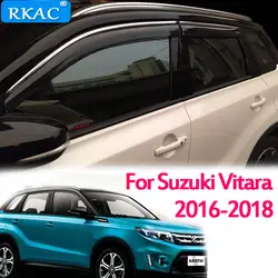 RKAC для Suzuki Vitara 2016-2018 кузова Стайлинг Лампы Stick Пластиковые окна стекло Ветер козырек Дождь/солнце гвардии Vent 4 шт