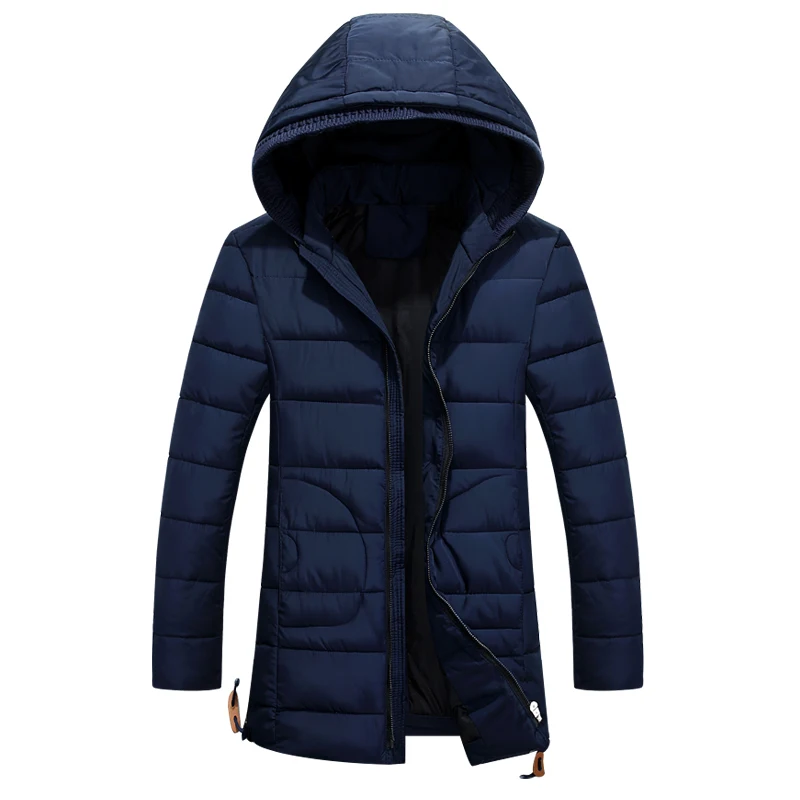 

2017 Top Quality Warm Men's Winter Jacket Fashion Outerwear Thick Medium Long Coat Men Parka Hoodies Plus Size