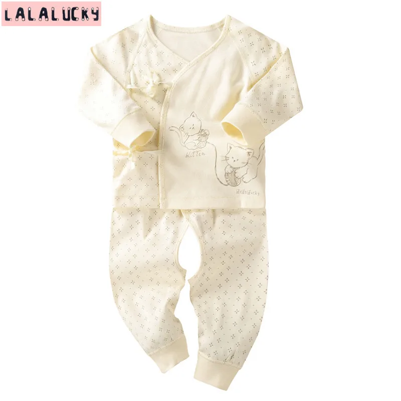 

LALALUCKY Newborn Baby clothes boy and girl clothing for baby baby's underwear sets Long-sleeved underwears 0-6 M children wear