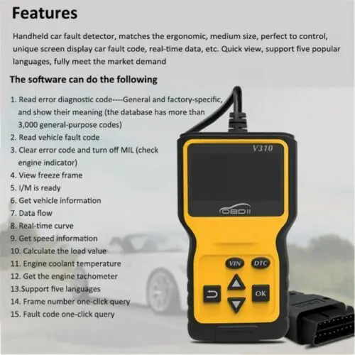 Универсальный Автомобильный сканер OBD2 V310 автомобильный диагностический OBD 2