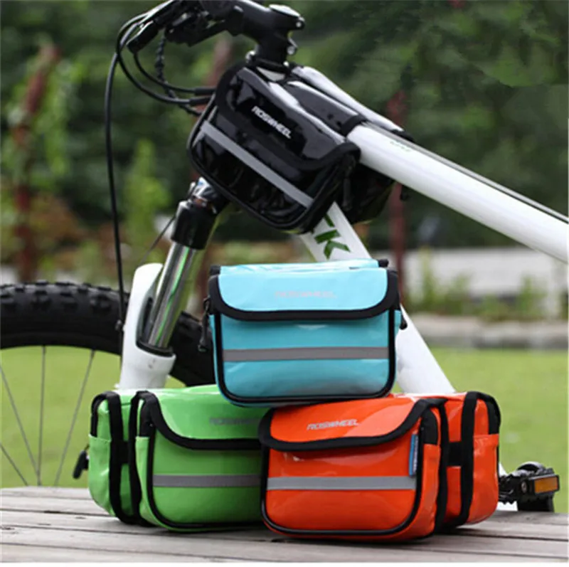 New Roswheel Bicycle Bag Cycling Bike Bicycle Pannier Frame PU Leather
