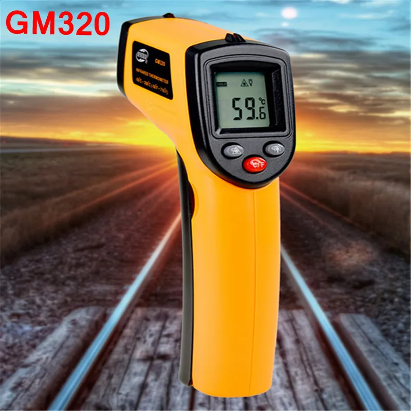 

5pcs GM320 Laser LCD Digital IR Infrared Thermometer Temperature Meter Gun Point -50~380 Degree Non-Contact Thermometer New