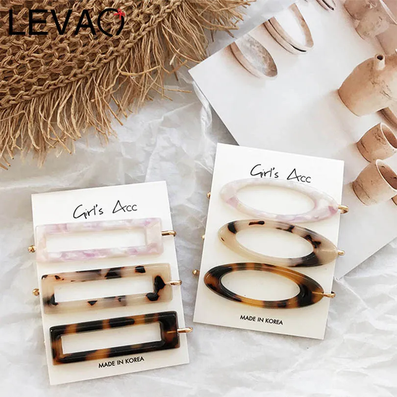 

LEVAO 1 PC Fashion Korean Leopard Print Hollow Clip For Women Metal Side Bangs Hairpins Headwear Hair Clip Girl Hair Accessories