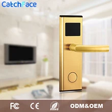 Интеллектуальный Дверной замок желтого цвета из нержавеющей стали горячая Распродажа цифровой умный дверной замок RFID карта дверной замок для отеля