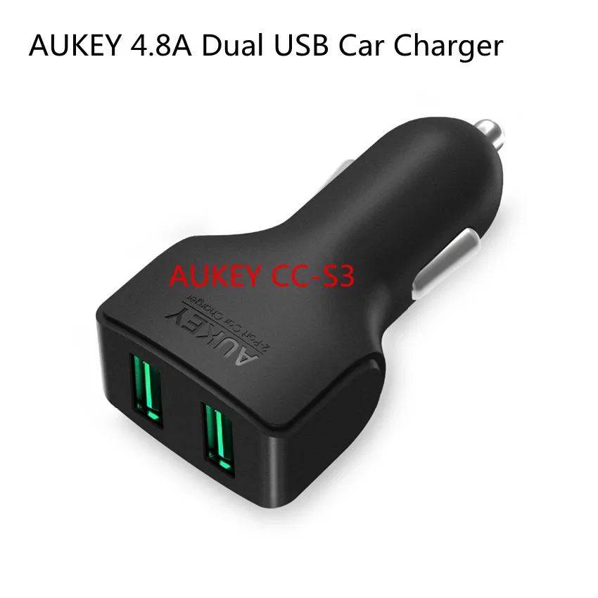 

AUKEY CC-S3 4.8A Dual USB Car Charger for Xiaomi iPhone Samsung iPad LG etc Universal Fast Mini Mobile Phone USB Charger Car-Cha