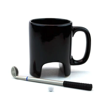 

Funny black Golf ceramic mug,tea cup decorating coffee mug drinkware office Casual handgrip ceramic cartoon cup