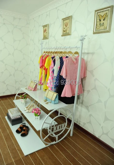 Полка для одежды из кованого железа мужчин и женщин|clothes rack hanger|rack beamrack wine |