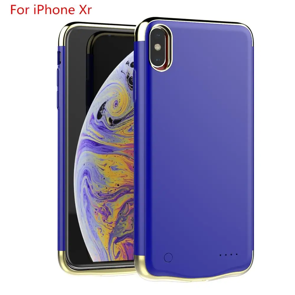 Для iPhone Xr/Xs Max 6000 мАч зарядное устройство чехол для телефона тонкий портативный внешний аккумулятор внешнее зарядное устройство защитный чехол для телефона - Цвет: For iPhone Xr