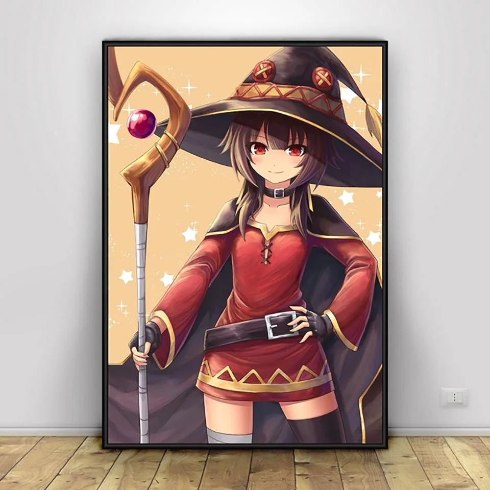 

5D DIY Embroidery Home Decor Konosuba Megumin Animation Diamond Pictures Painting Full Square Drill Cross Stitch Wall Handmade