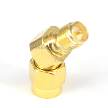 

100 Pieces SMA RP SMA 45 Degree Antenna Adpater Connector For FPV Race RX5808 Fatshark Goggles Antenna Goldplated Connector