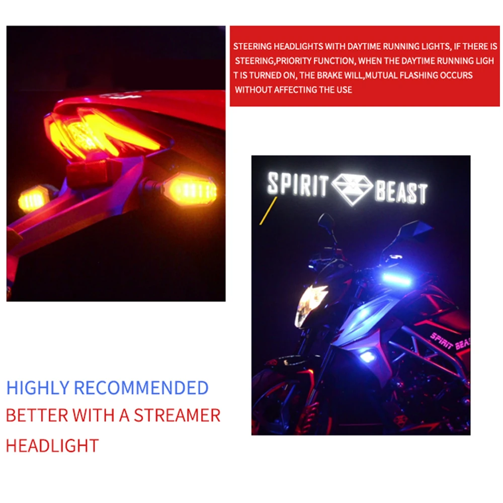 SPIRIT BEAST тормозной мигалка мотоциклетный светильник светодиодный сигнал поворота аварийный опасный светильник s контроллер мото руля приоритет