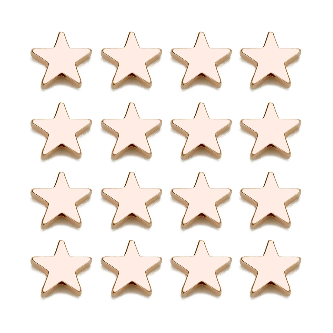 

10 pcs DIY accessories light face pentagonal bronze beads bracelet star beaded outer diameter 11mm