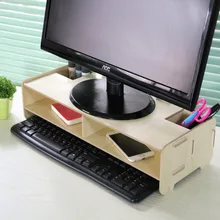 1 шт. Жидкокристаллический дисплей компьютера ремесленника увеличена с опорной рамой деревянный стол с B090