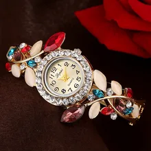 Lvpai Лидер продаж Модные Простые полые Роскошные Алмаз для женщин женские часы сплав Аналоговый красочные браслет 30Q
