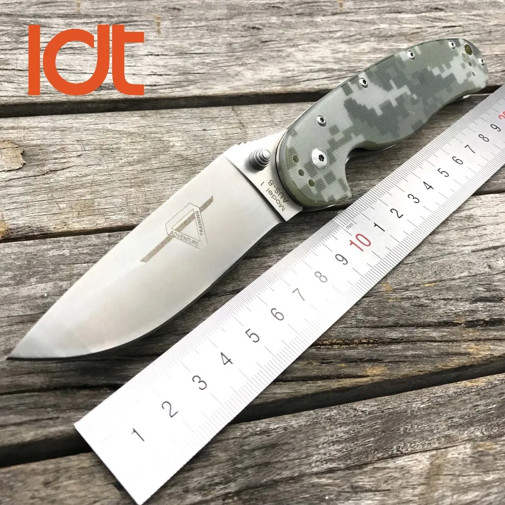 Comprar Modelo de rata LDT 1 Cuchillo plegable AUS 8 hoja G10 mango cuchillos tácticos Utility Camping al aire libre supervivencia cuchillo de bolsillo herramientas EDC