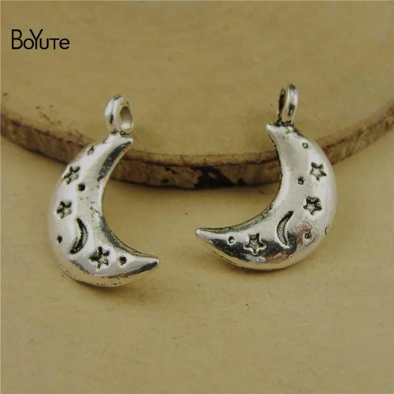 BoYuTe (100 PiecesLot) Metal Alloy Cock Swan Moon Wings Charms DIY Hand Made Jewelry Accessories Wholesale (5)