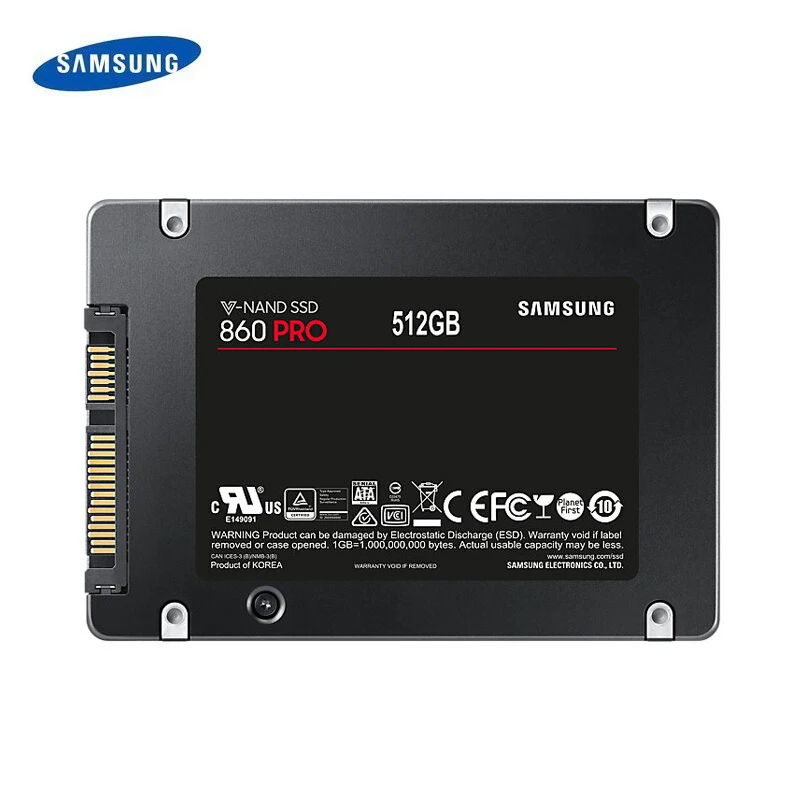 SAMSUNG SSD 860 PRO 256 ГБ 512 ГБ 1 ТБ Внутренний твердотельный диск SATAIII SATA3 2,5 дюймов ноутбук Настольный ПК HDD MLC