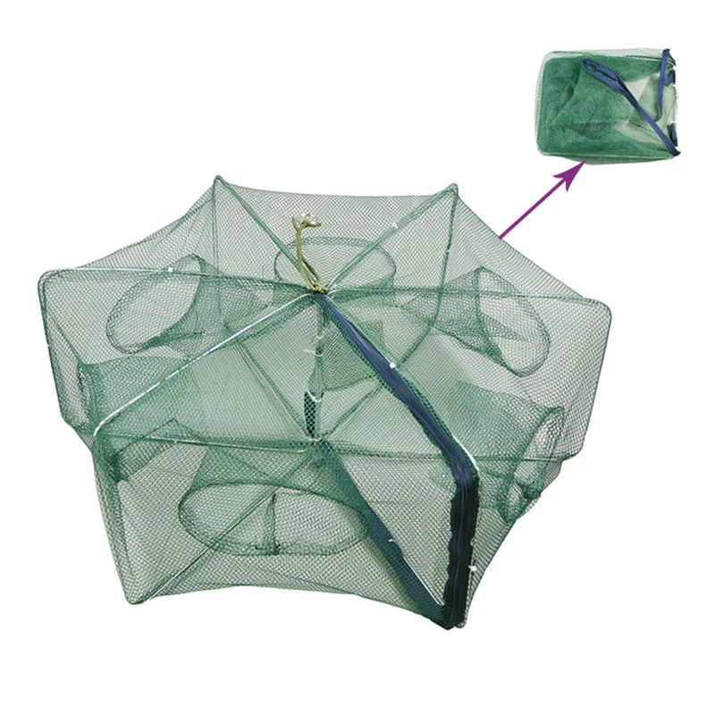 Minnow Crab Cage Fishing Net Crawafish Shirmp Folding Catching Net Dip Cage Trap