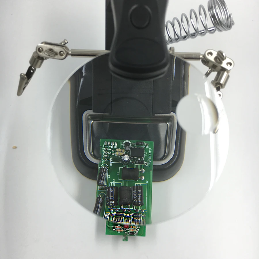 3X 4.5X пайки Лупа Сварка складывая Лупа с 2 светодиодный свет защищенный зажим «крокодил» пайки телефон ремонт инструмента usb зарядка