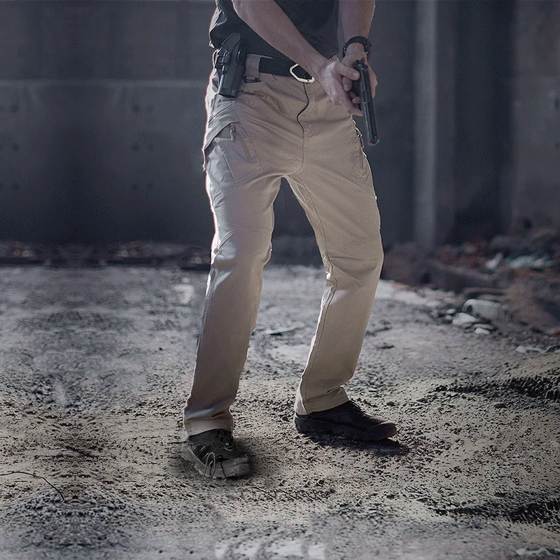 Тактические брюки в армейском Военном Стиле, мужские брюки-карго IX9, армейские брюки, повседневные рабочие брюки, тонкие мешковатые брюки с карманами