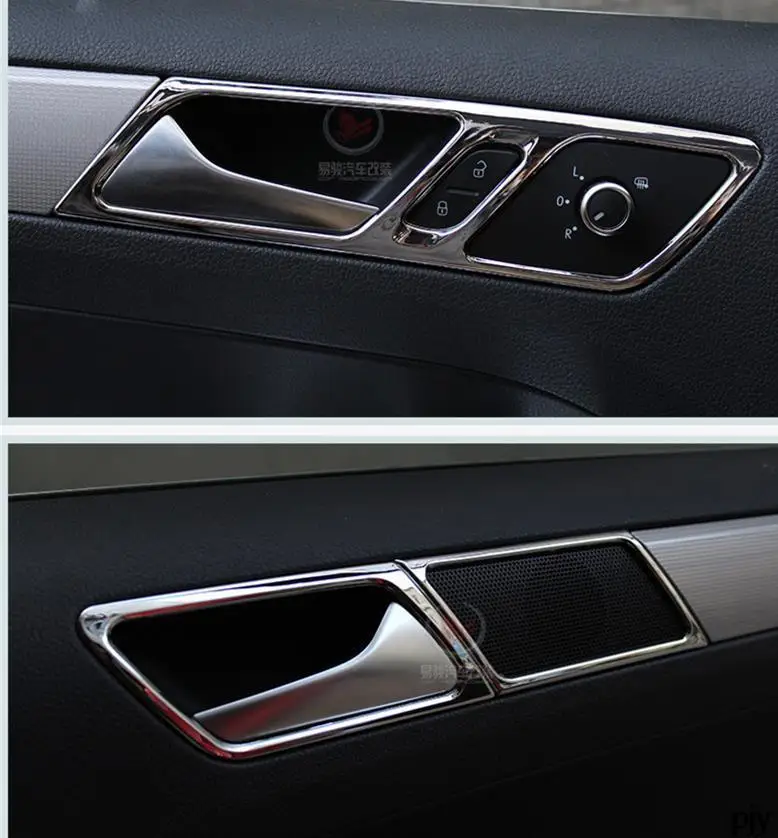 Stainless steel trim door handle decoration light bar auto accessories