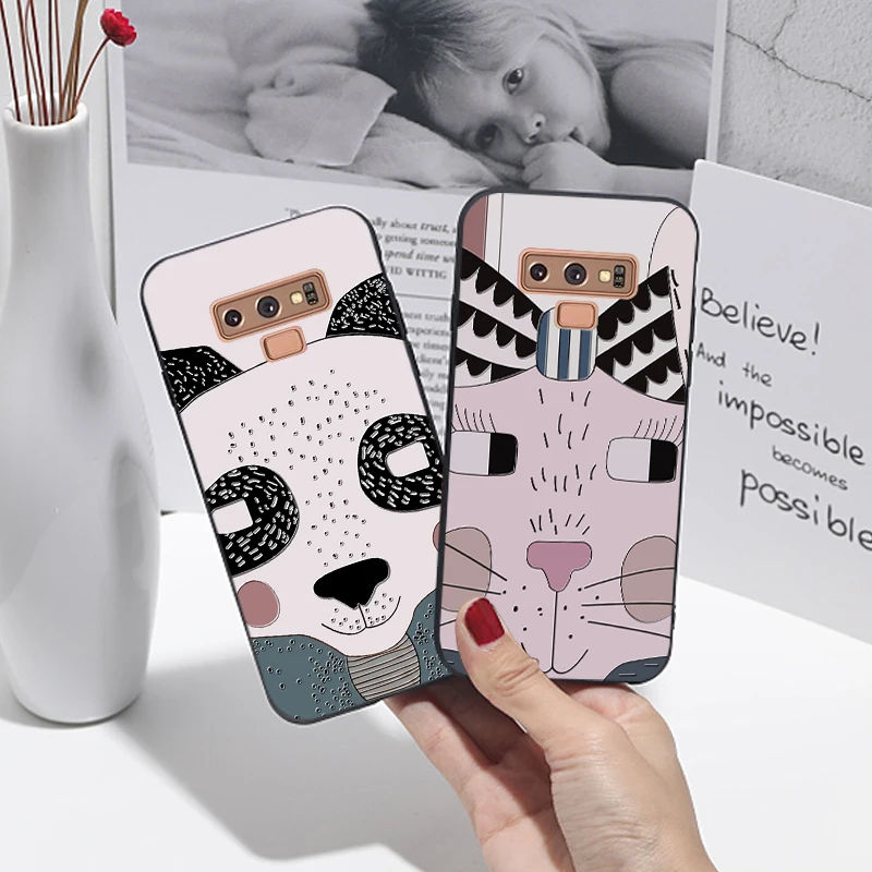 

Luxury Cute Cat Soft Phone Cases For Samsung Galaxy S6 S7 Edge Plus Silicone Back Cover Capa For Samsung Note 3 Neo 4 5 8 9
