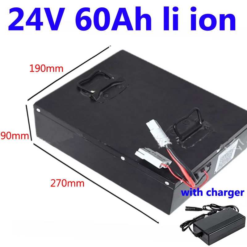 24V lithium ion 60AH battery 24V 60AH li ion bateria with BMS for 1500W Tricycle wheelchair